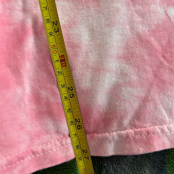 Barbie Pink and White Tie-Dye Junior/Womens Halloween Spider Web Tee - Picture 6 of 6